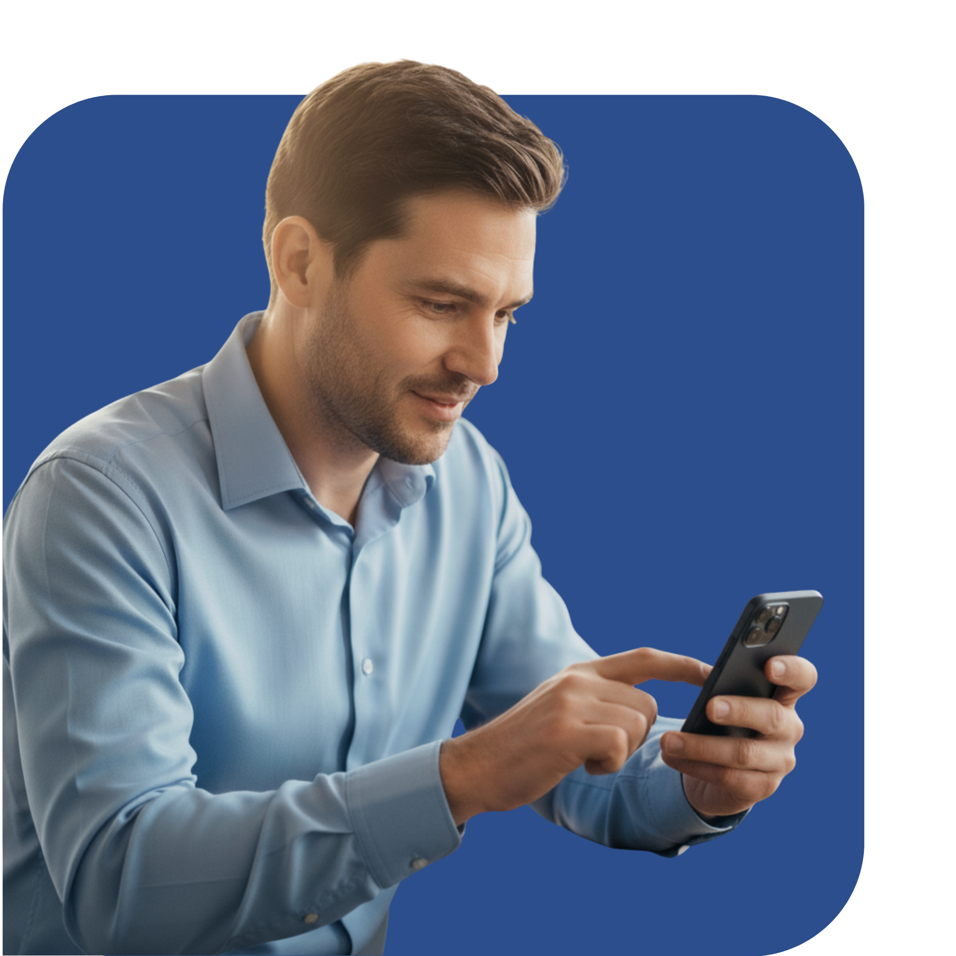 Profissional com tablet realizando vistoria